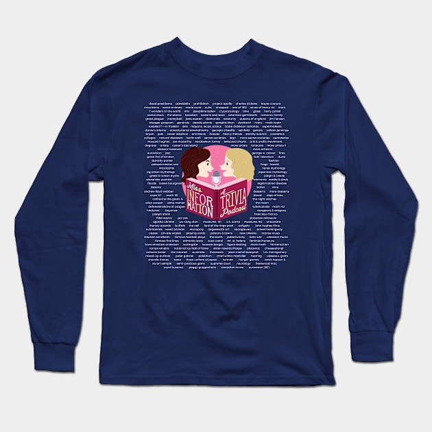 Miss Information - 200 Episodes (dark) Long Sleeve T-Shirt by Miss Information - A Trivia Podcast